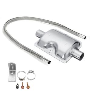 PriceDumb 100cm Steel Exhaust Muffler Pipe and 24mm Silencer Car Parking Air Diesel Heater