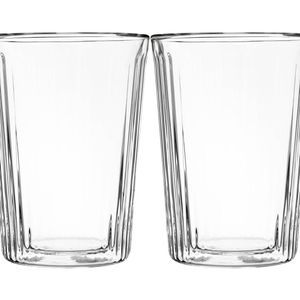 2PK Maxwell & Williams Blend Stripey Double Wall Borosilicate Cup  - 360ml