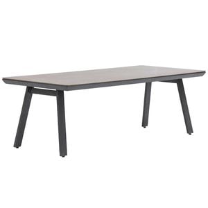 FurnitureOkay Capri Sintered Stone Outdoor Dining Table (220x100cm) - Charcoal