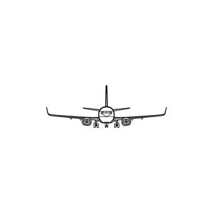 Ignite Laser Boeing 737-800NG - Next Generation Narrow-Body Airliner Silhouette Metal Wall Art Rustic Metal 15.7 inch - 40 cm