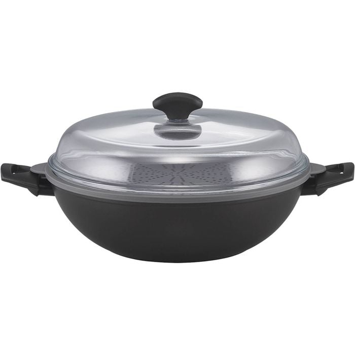 Essteele Per Salute 32cm/3.8l Cast Aluminium Multicooker W/ Insert/lid Black