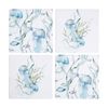 4pc LVD Glossy Ceramic Jellyfish Square Coaster Set Tableware 10x10cm