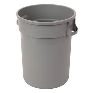 Jantex Heavy-duty Round Bin Grey 120l 820x650x570mm Commercial Waste Management Storage Plastic Stackable