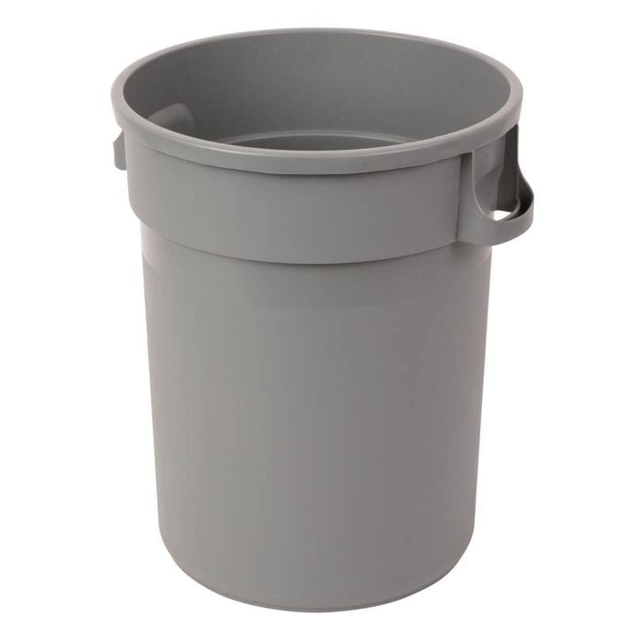 Jantex Heavy-duty Round Bin Grey 120l 820x650x570mm Commercial Waste Management Storage Plastic Stackable