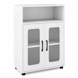 Costway Kitchen Storage Cabinet Cupboard Sideboard Shelf Organizer White