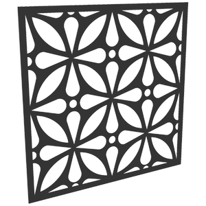 ProtectorAl 300-1200w x 300-1200h Dark Charcoal/Gloss White Morrocco Unframed Composite Deco Panel