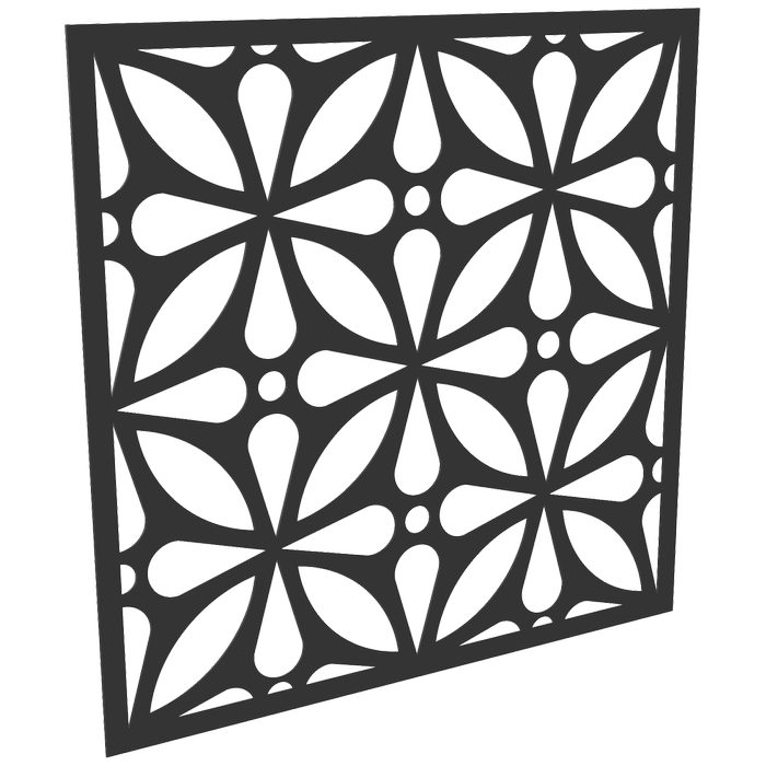 ProtectorAl 300-1200w x 300-1200h Dark Charcoal/Gloss White Morrocco Unframed Composite Deco Panel