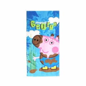 Kids Fun Theme Cotton Beach Towel 70 X 140 Cm Peppa Pig Jumping