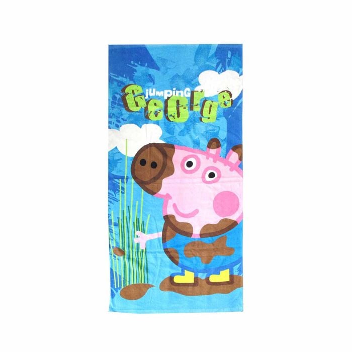 Kids Fun Theme Cotton Beach Towel 70 X 140 Cm Peppa Pig Jumping