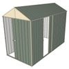 Build-a-Shed 1.5 x 3.0 x 2.3m Front Gable Dual Single Sliding Door Narrow Shed - Green