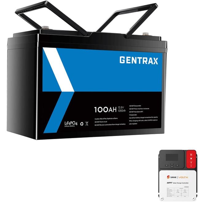 Gentrax 12v 100ah Lithium Battery + 60a Mppt Controller