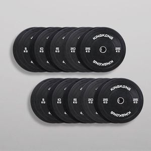 Olympic Black Bumper Plates 300KG Package