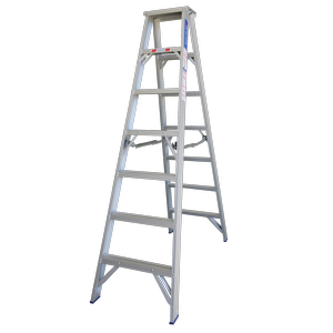 Indalex 2.1m 180kg Pro Series Industrial Aluminium Double Sided Step Ladder