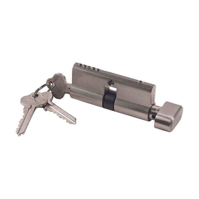 Sylvan Satin Nickel Plate 60mm Euro Cylinder and Thumbturn