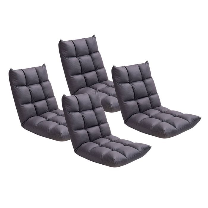 SOGA 4X Grey Lounge Recliner Gaming Chair