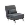 Foret Adjustable Single Armless Sofa Bed Folding Lounge Chaise Chair Grey