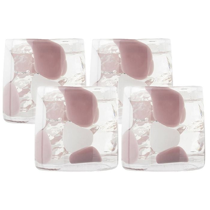 4pc Ecology Camille Soda Lime Glass Tumblers Drinking Cups 260ml Blush
