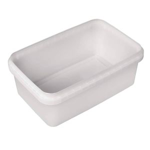 Genfac Ice Cream Containers Plastic Rectangular Clear 1.2l 40 Pack