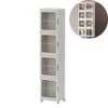 Catzon 4-Tier Storage Cabinet 37cm Width with Wheels-Grey