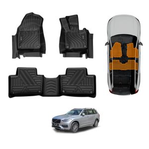 3d Floor Mats For Volvo Xc90 2015-onwards Heavy Duty All Weather Car Carpet Liner Set Accessories