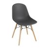 Bolero Arlo Moulded Side Chair Charcoal Spindle Legs 2 Pack