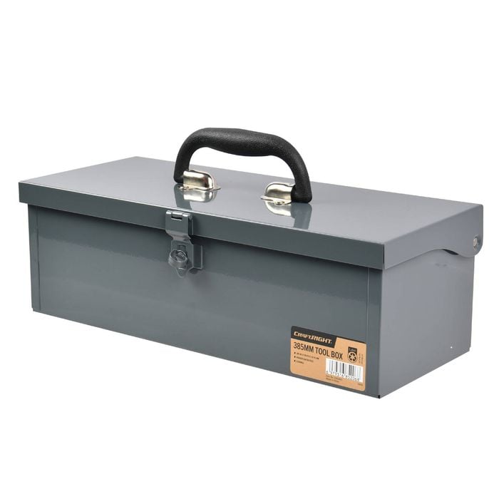 Craftright 385mm Grey Powdercoated Metal Tool Box