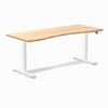 Desky Dual Sit To Stand Ergo Edge Bamboo Desk 1800x750mm White