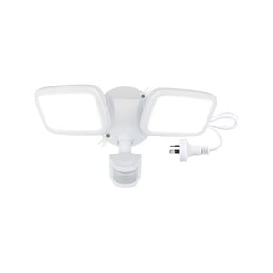 Brilliant 20W White Kratos LED DIY Twin Security Light With Motion Sensor