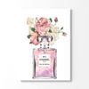 Fashion Perfume Bottle with Flowers Print 100% Australian Made 120x90cm (Stretched Canvas)