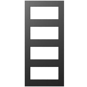 Strata 2040 x 820 x 41mm Parkwood Clear Glass Aluminium Entrance Door ALST24LC