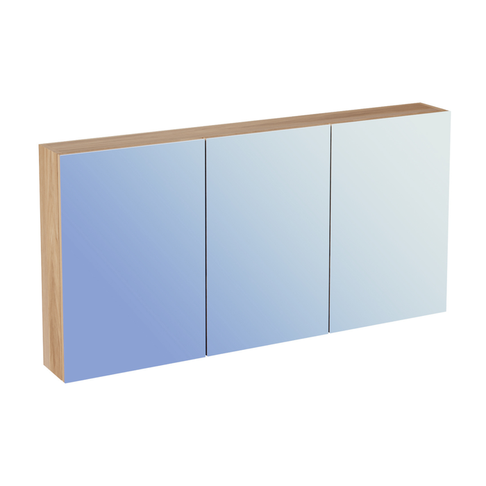 Stein 1200 x 600mm Light Oak Stylo Mirror Cabinet - 1200mm x 600mm