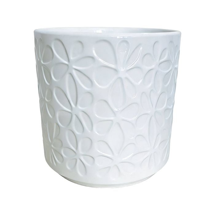 Astin Sinclair 205 x 200mm White Flower Ceramic Pot