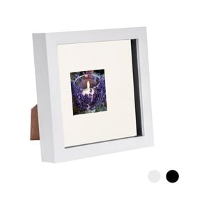 Nicola Spring 6 X 6 3d Shadow Box Photo Frame - Craft Display Picture Frame With 2 X 2 Mount - Glass Aperture - White