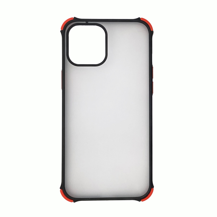 Shockproof Armour Matte Case Cover - For Apple iPhone 13 Pro (Black)