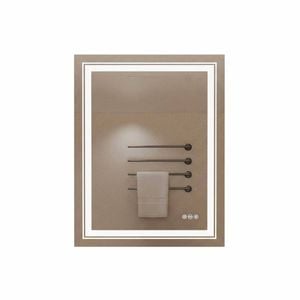 P&P Silver LED Bathroom Mirror Front Backlit Anti Fog 700x900 Design