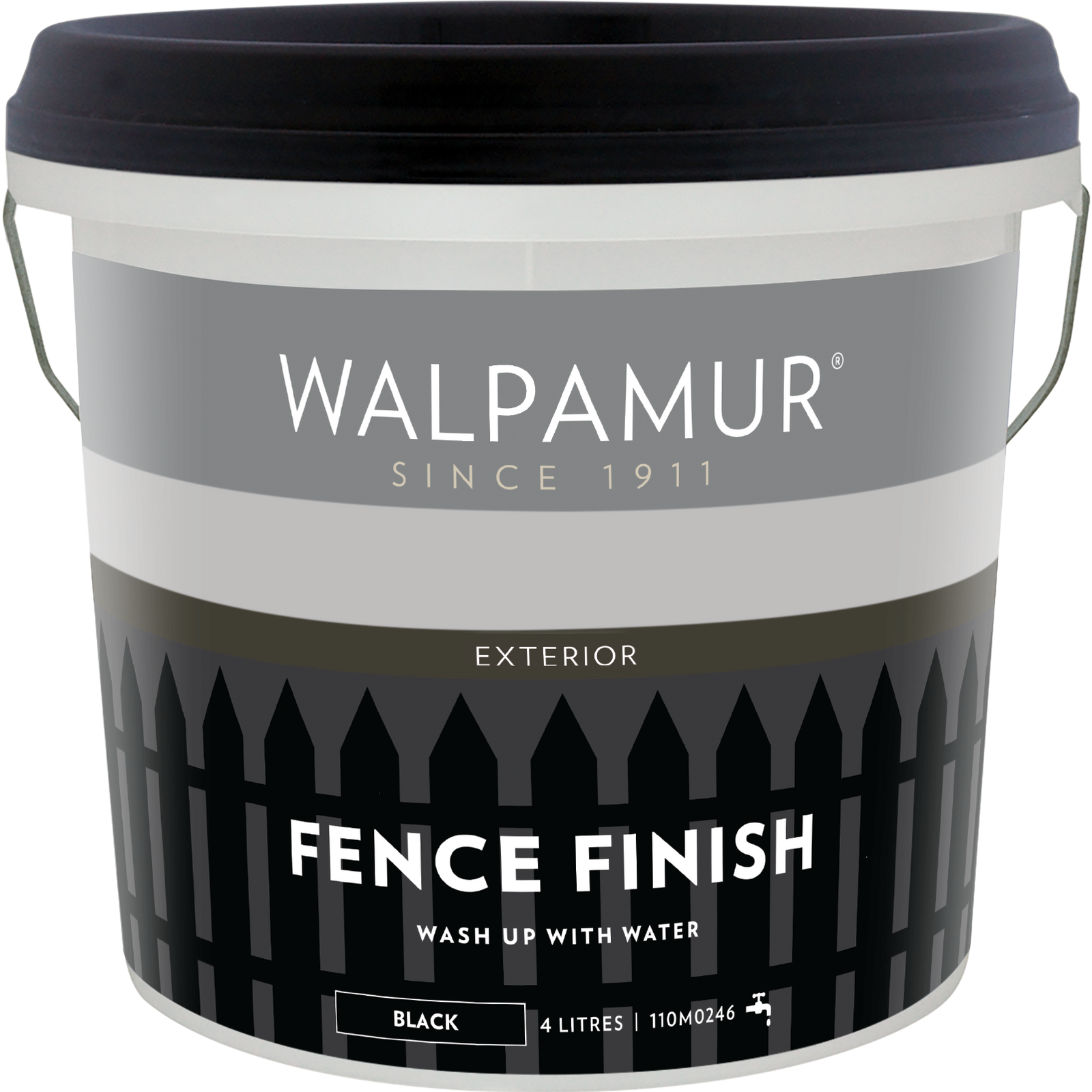 Walpamur Black Fence Finish - 4L