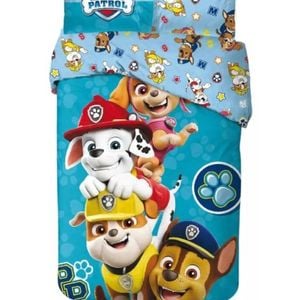 Paw Patrol Friends Squad Paws Kids Cotton Quilt Cover Set - Single Bed Size