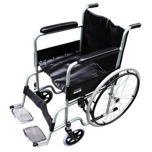 Livingstone Folding 24" Wheelchair 24" Chrome Steel Seat Width 46cm Capacity 115kg