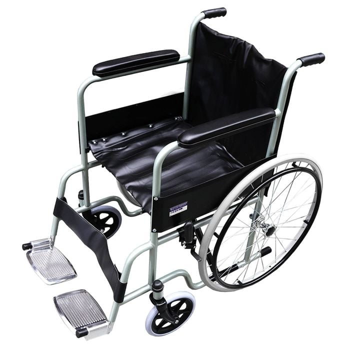 Livingstone Folding 24" Wheelchair 24" Chrome Steel Seat Width 46cm Capacity 115kg