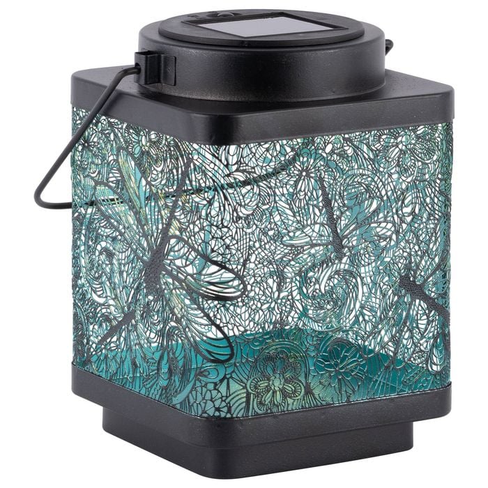 Arlec 15cm Dragonfly Pattern Decorative Solar Lantern