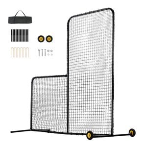 VEVOR Screen Baseball Black Body Protector Portable Batting with Carry Bag for Batting Cage