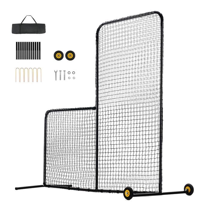 VEVOR Screen Baseball Black Body Protector Portable Batting with Carry Bag for Batting Cage