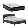 Giselle Mattress & Artiss Queen Bed Frame Bundle, 36cm Double Sided Euro Top Mattress