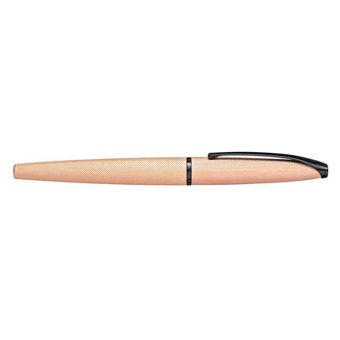 Cross Atx Brushed Etched Diamond Med Fountain Pen Writing Stationery Rose Gold