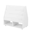 Costway Kid Double-sided Bookshelf Toy Organizer Chalkboard Wheel White
