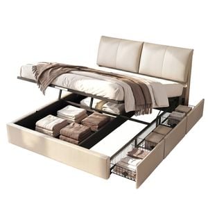 Artiss Queen Bed Frame Gas Lift Adjustable Headboard Platform Base