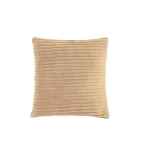 Dreamaker Embossed Teddy Fleece Cushion Natural Fawn 45x45cm