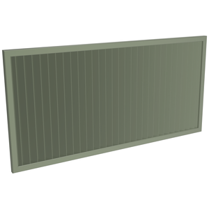 ProtectorAl 1001-2000W X 300-1000H Pale Eucalypt Aluminium Welded Louver Panel Vertical 5mm overlap