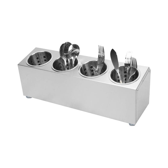 SOGA 18/10 Stainless Steel Conical Utensils Cutlery Holder with 4 Holes