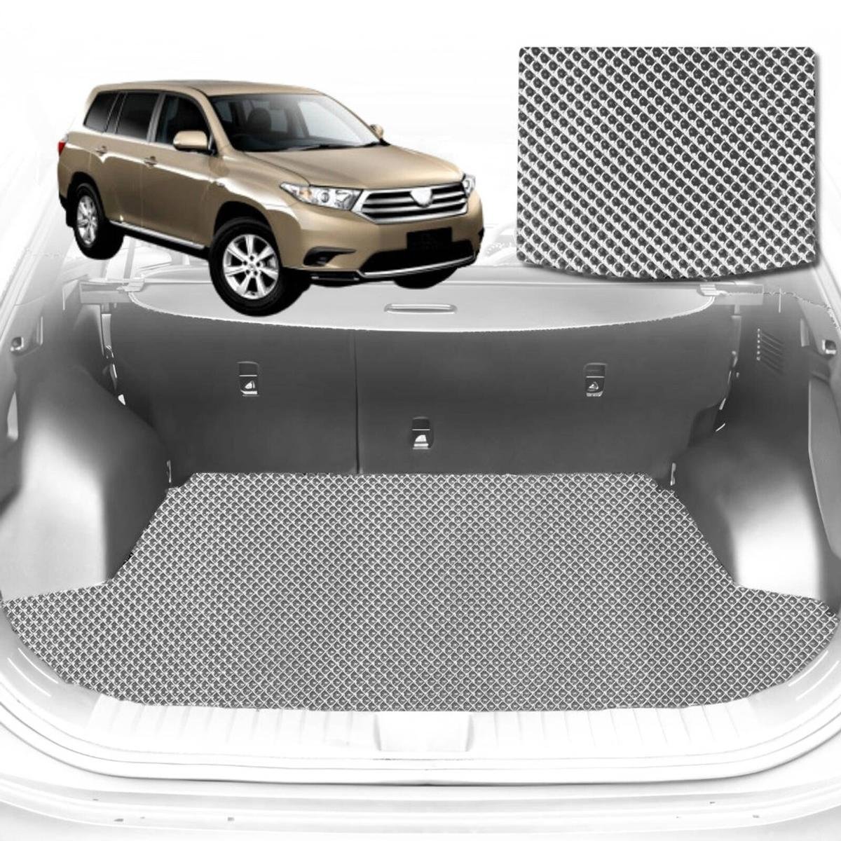 6D Diamond Car Boot Mat for Toyota Kluger (XU50)2014-2020-Cargo Mat ...